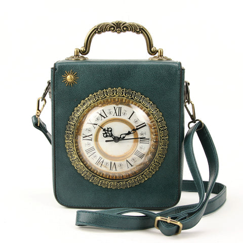Fashion Round Vintage Clock Steampunk PU Leather Purse Messenger Bag Handbag  Crossbody Shoulder Bag Satchel for Women Female - AliExpress